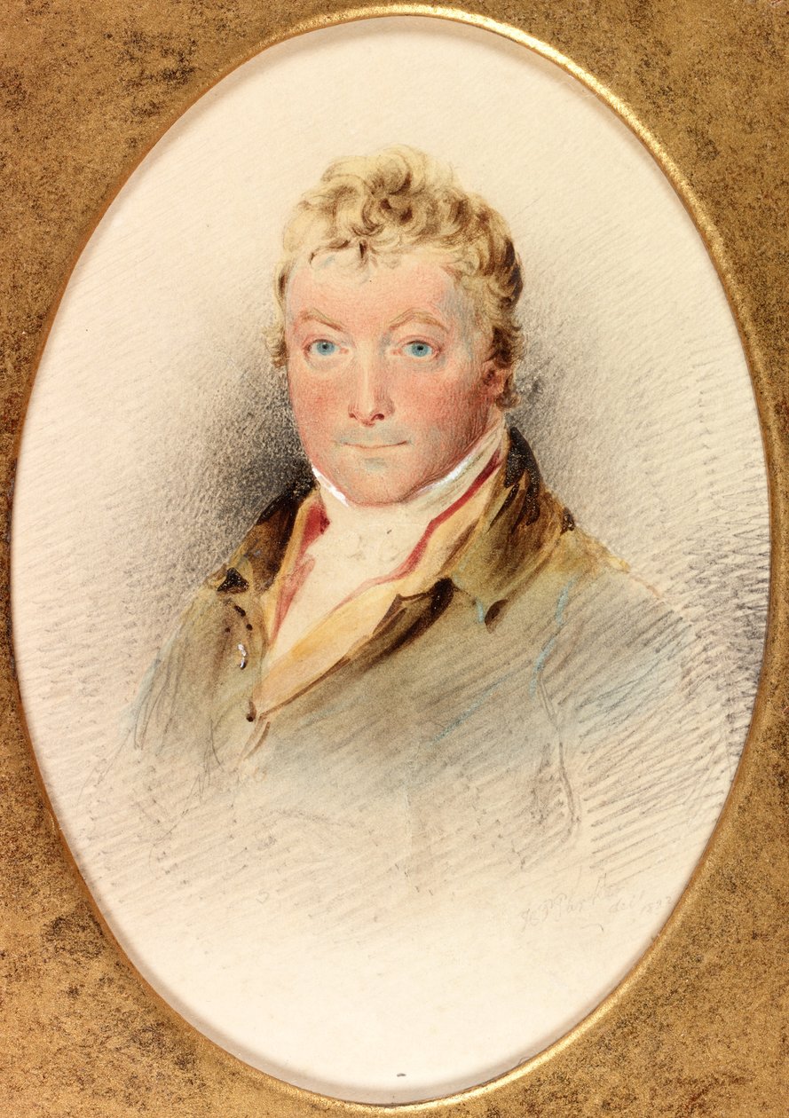 Charles John Brandling, MP (bc, ołówek i wc na karcie) autorstwa Henry Perlee Parker