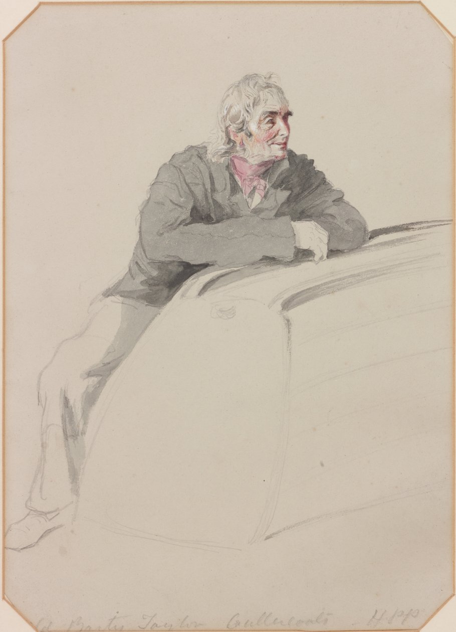 Stary Barty Taylor, Cullercoats (ołówek i toaleta na papierze) autorstwa Henry Perlee Parker