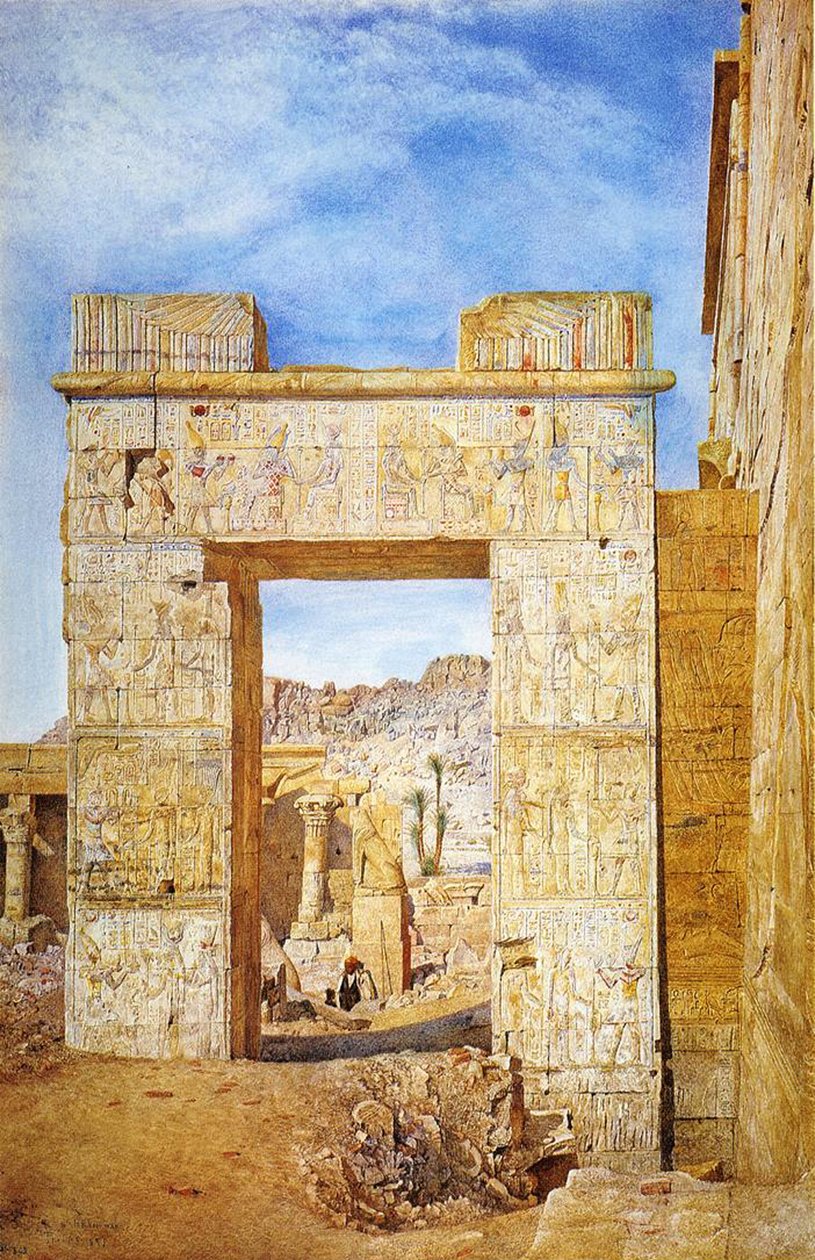 Brama Filadelfii, Philae, Egipt, 1890 autorstwa Henry Roderick Newman