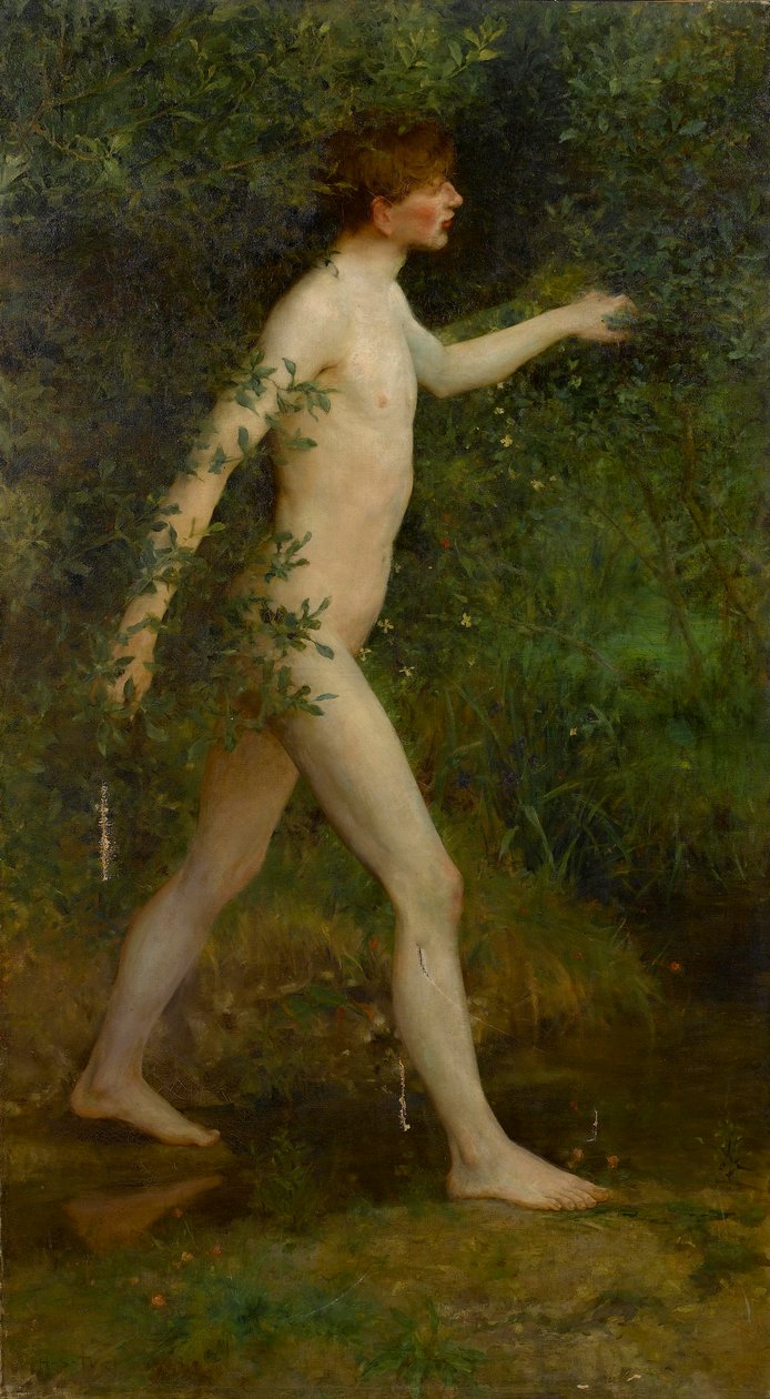 Kąpiel w lesie autorstwa Henry Scott Tuke