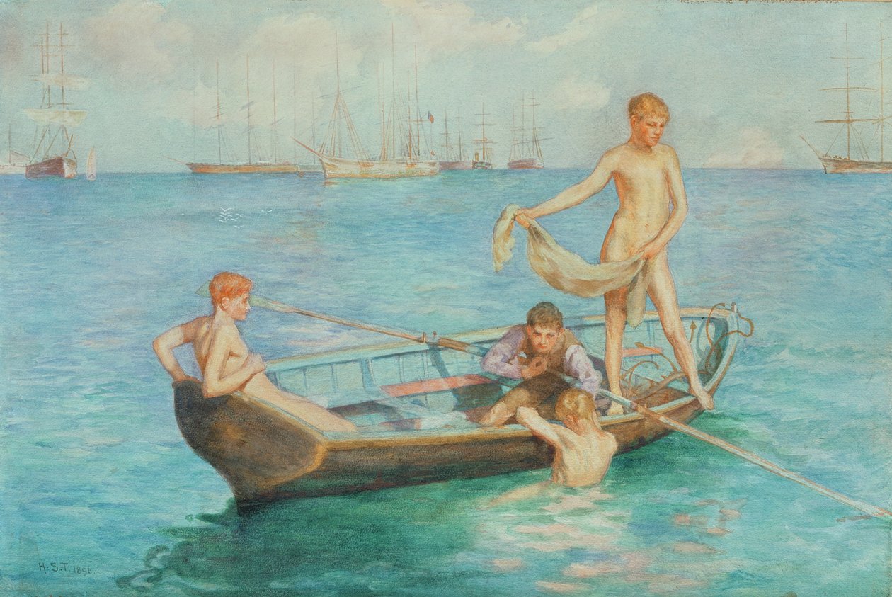 „Sierpień Niebieski”, 1896 r. autorstwa Henry Scott Tuke