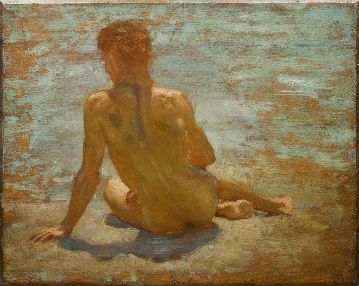 Szkic nagiej młodości (Studium dla Morning Splendour), ok. 1921 autorstwa Henry Scott Tuke