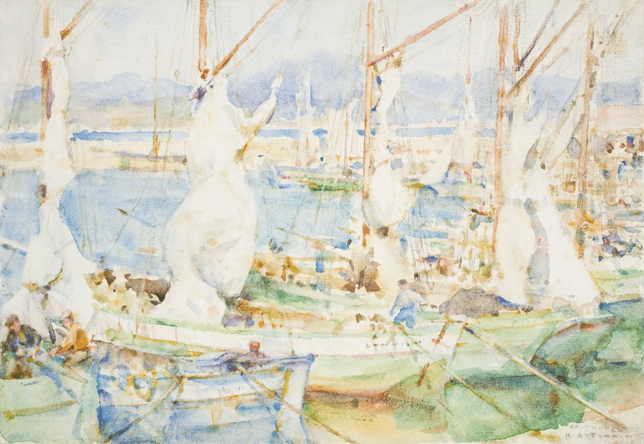 Św. Tropez, 1927 autorstwa Henry Scott Tuke