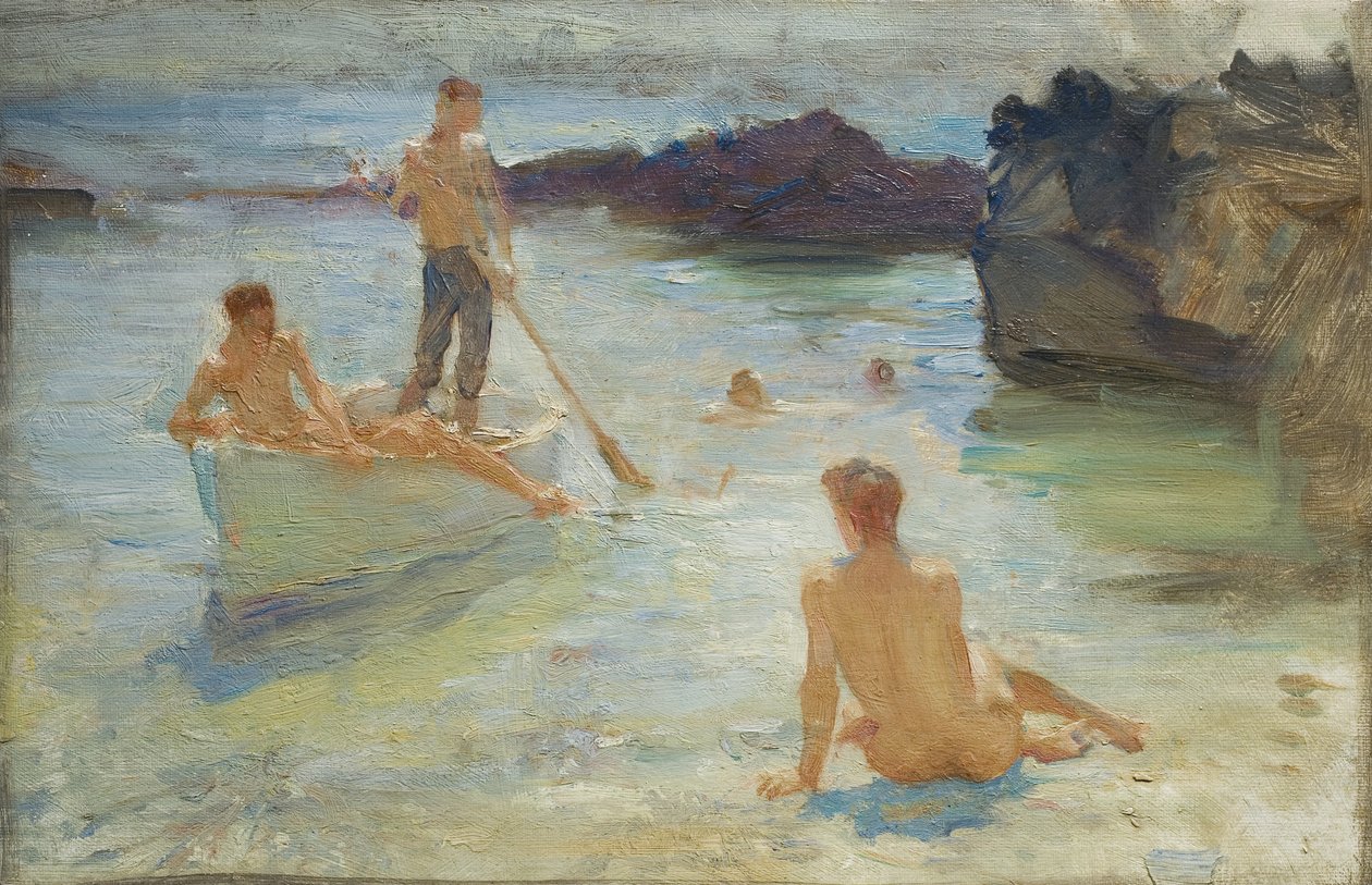 Studium o porannym blasku, ok. 1921 autorstwa Henry Scott Tuke