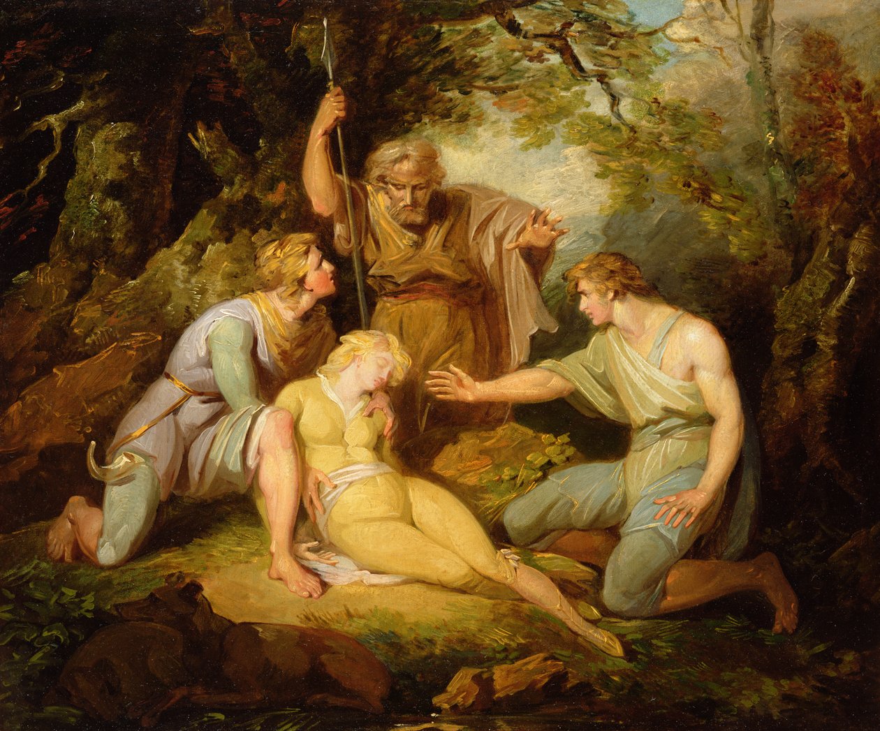 Scena II Akt IV z „Cymbeline” Williama Szekspira (1564-1616) autorstwa Henry Singleton