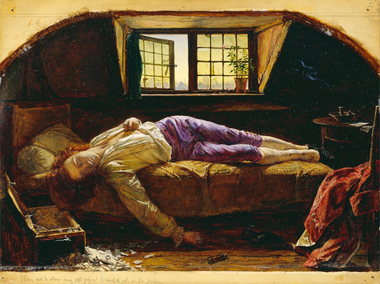 Śmierć Chattertona autorstwa Henry Wallis