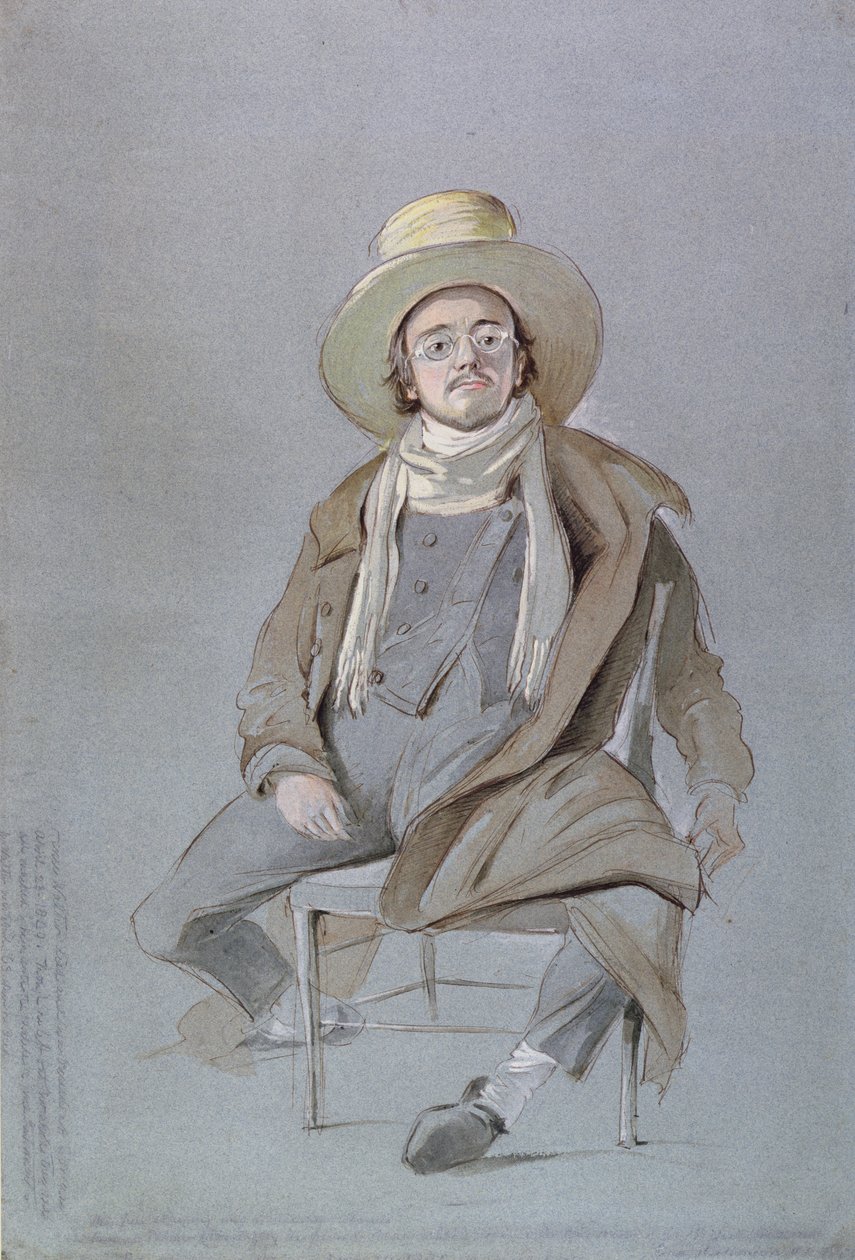 Portret Samuela Palmera (pióro i tusz, wc i akwarela na papierze) autorstwa Henry Walter