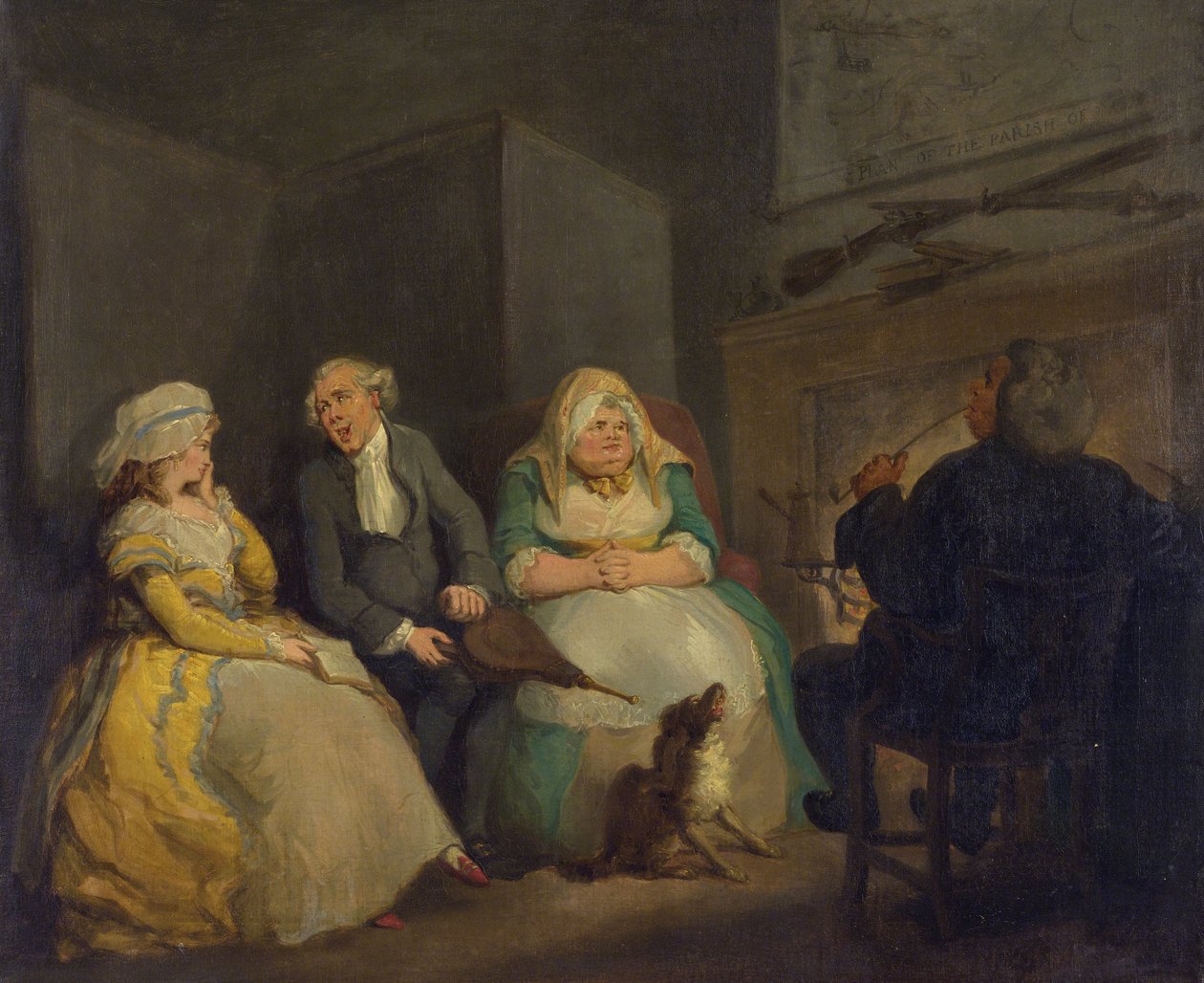 Pożarna strona wiejskiego wikariusza. autorstwa Henry Wigstead