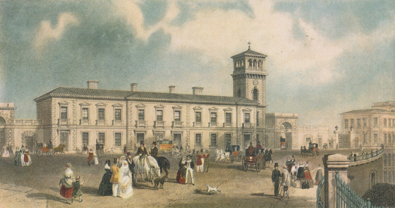 Stacja London Bridge, Bermondsey, Londyn, 1845 autorstwa Henry Adlard