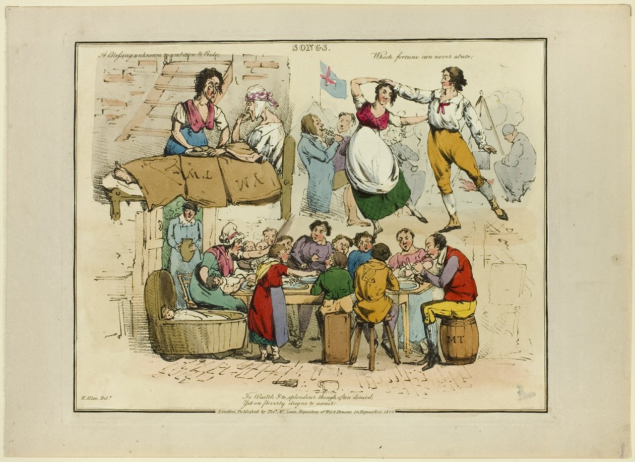 Płyta z ilustracjami do popularnych piosenek autorstwa Henry Alken
