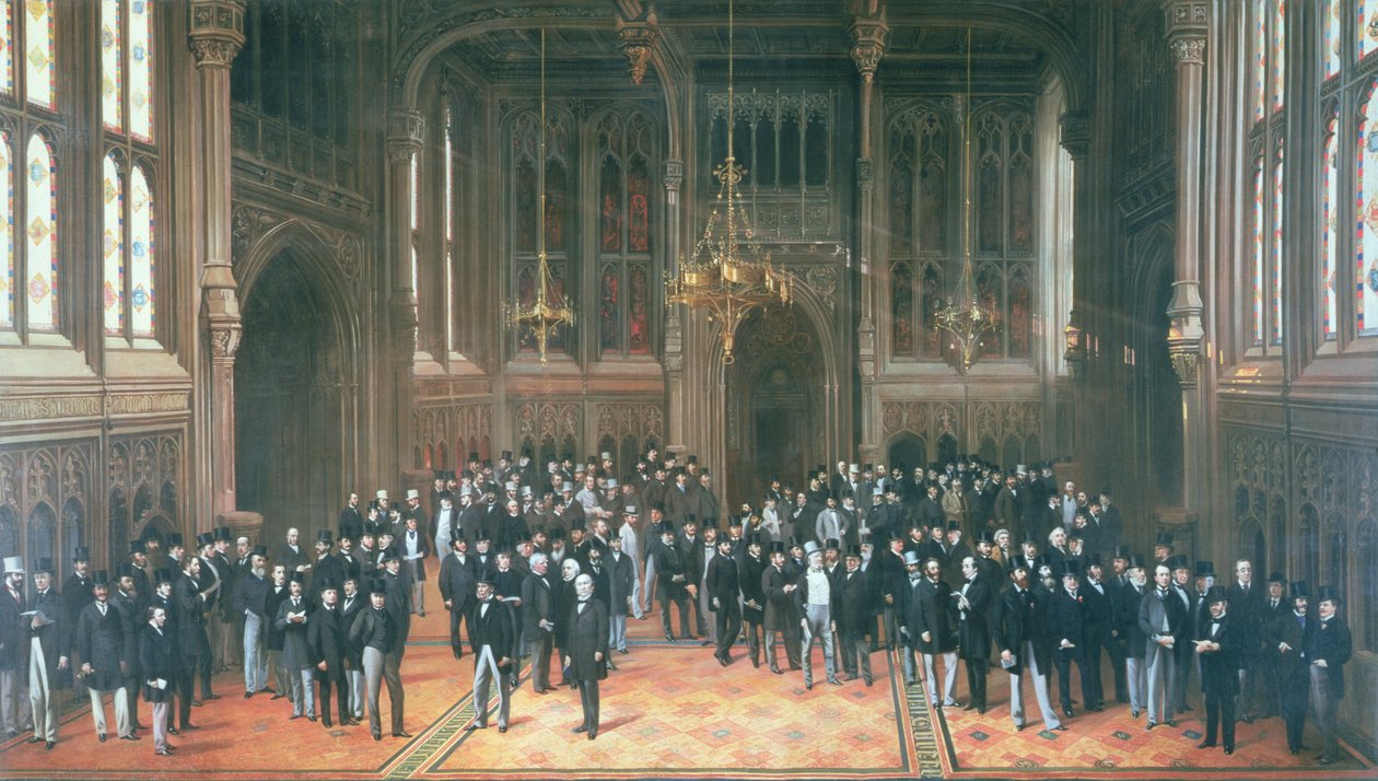 Lobby posłów, Izby Parlamentu, 1872-73 autorstwa Henry Barraud