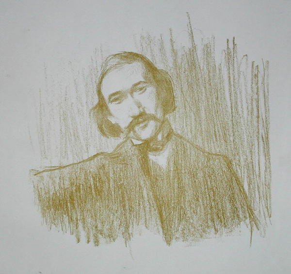 Andre Gide (1861-1942) 1901 (lito) autorstwa Henry Bataille