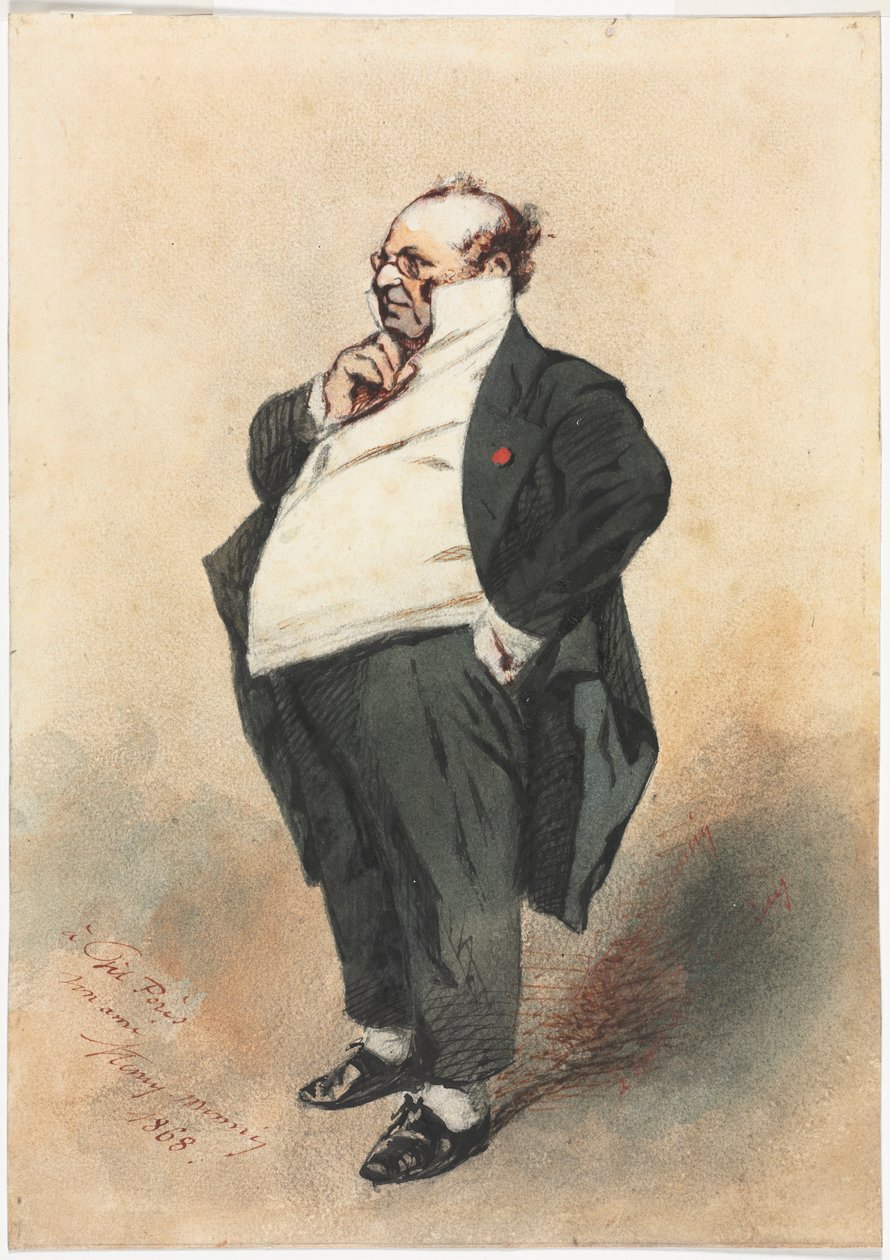 Joseph Prudhomme stojący, 1868. autorstwa Henry Bonaventure Monnier