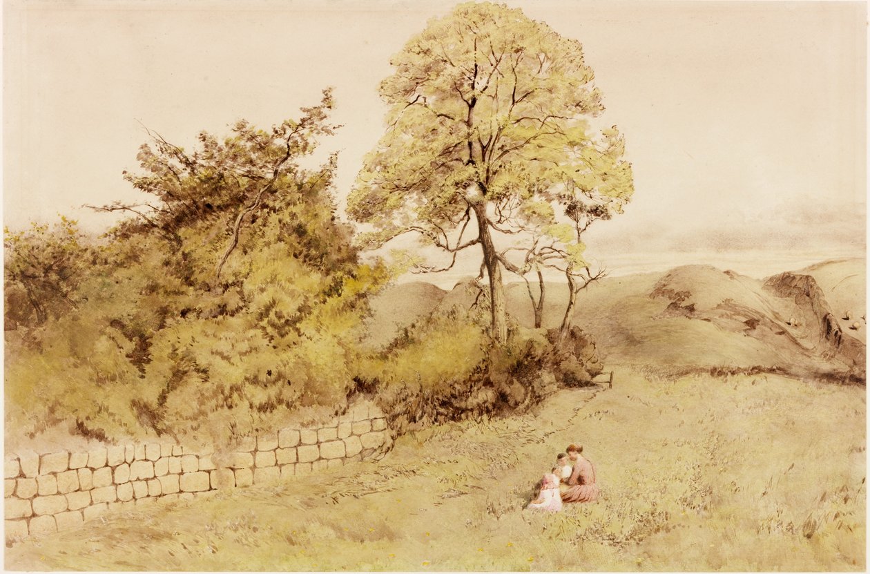 Heddon-on-the-Wall (bodycolour) autorstwa Henry Burdon Richardson
