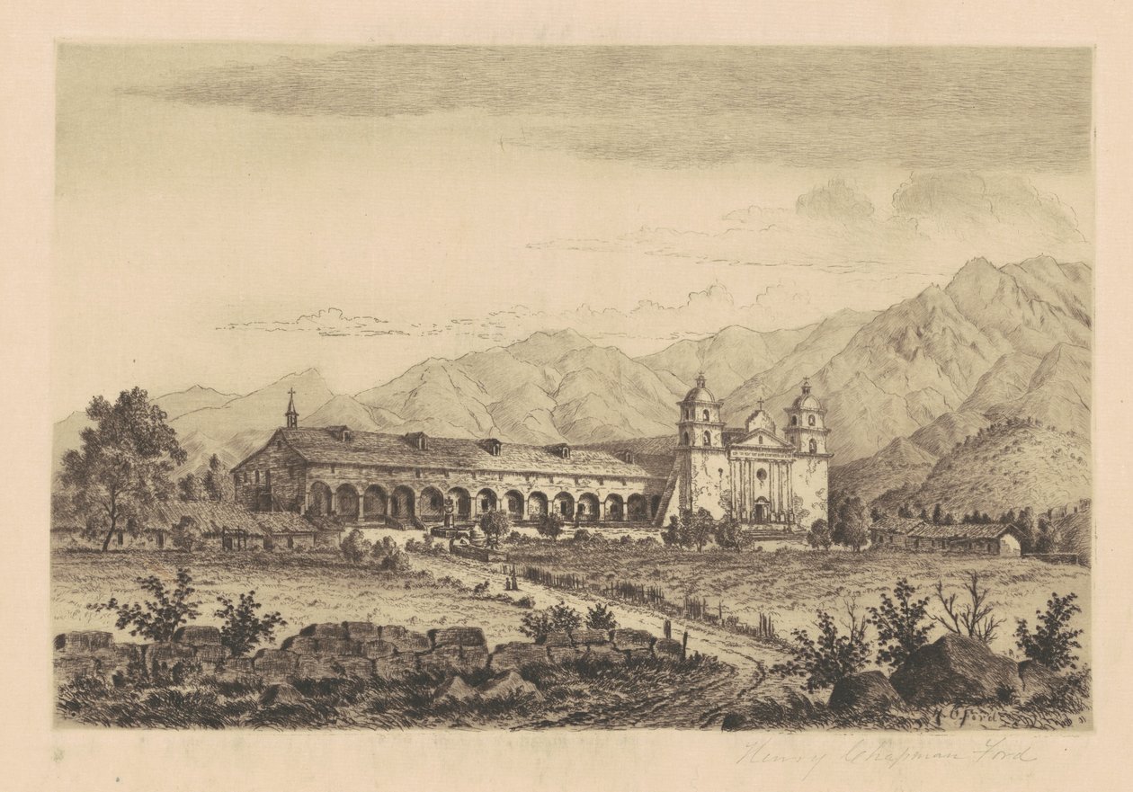 Misja Santa Barbara, 1883. autorstwa Henry Chapman Ford