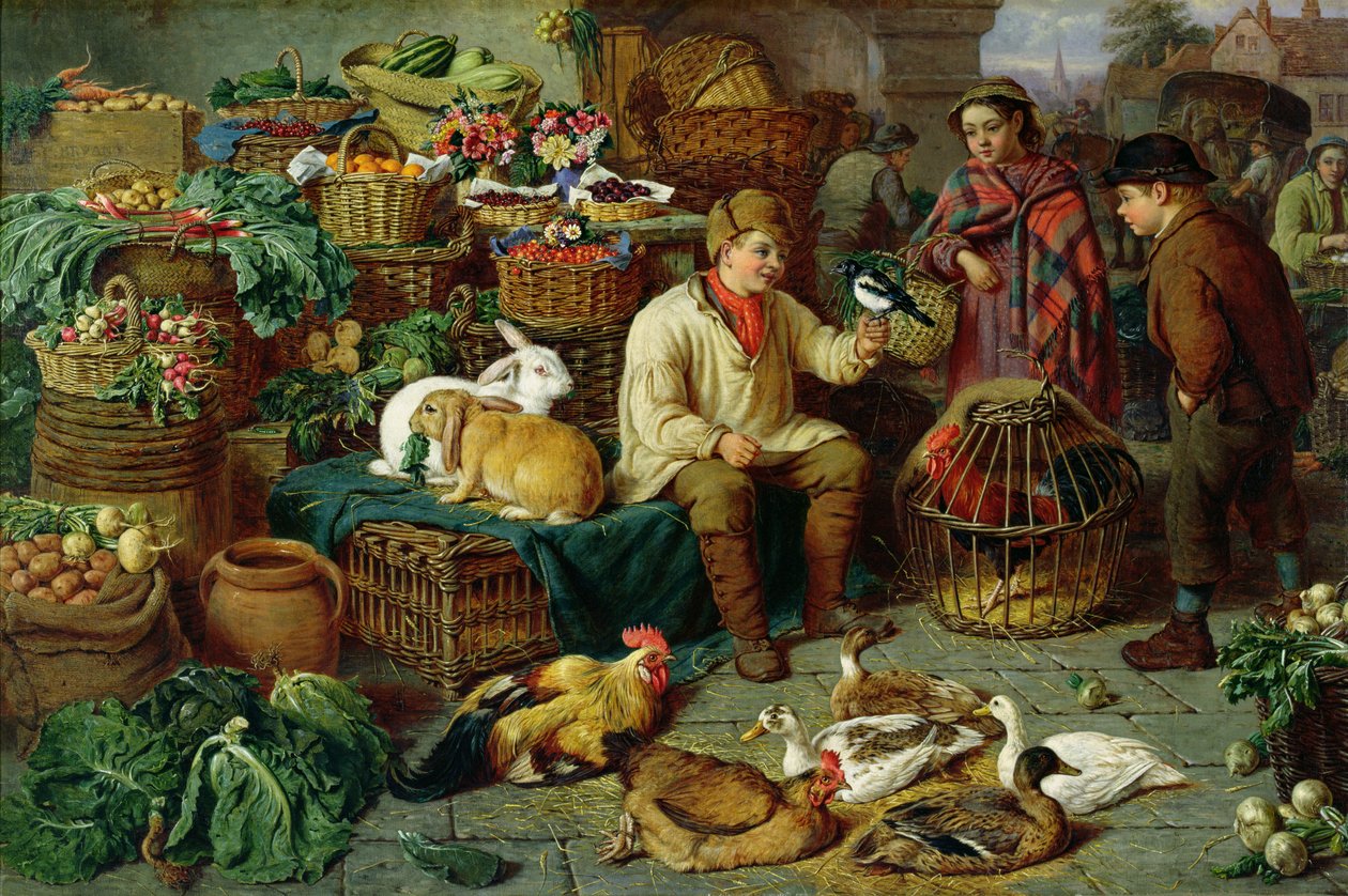 Scena targowa autorstwa Henry Charles Bryant