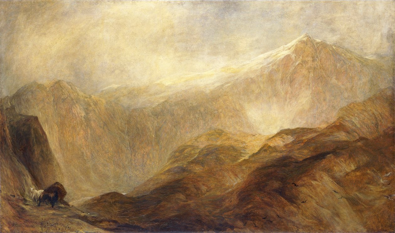 „Snowdon”, 1848-1912 autorstwa Henry Clarence Whaite