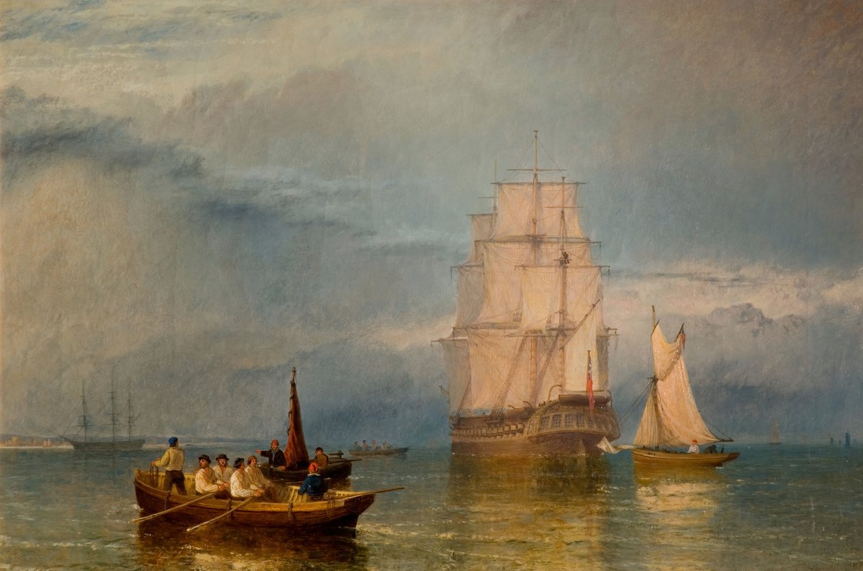W Porcie - Spokój, 1856. autorstwa Henry Dawson