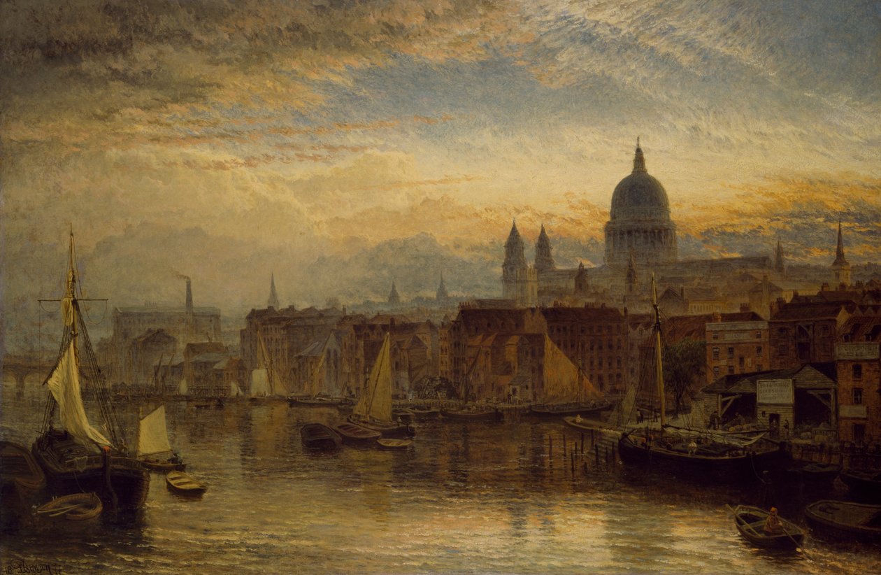 Św. Paweł z Tamizy, 1877 autorstwa Henry Dawson
