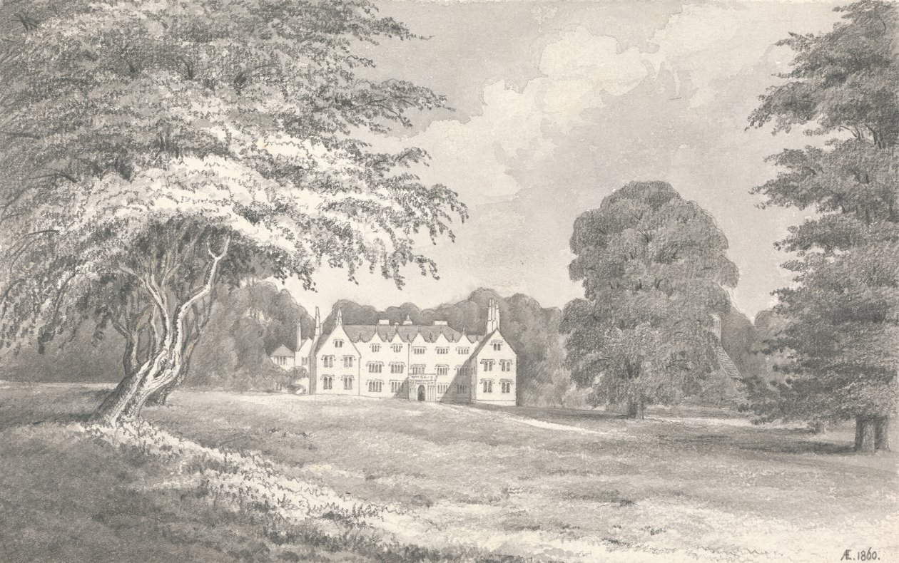 Oakley Hall autorstwa Henry Edridge