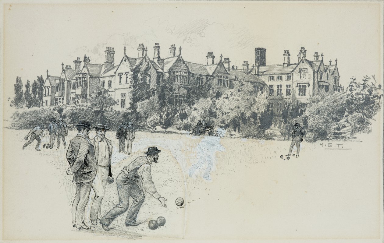 Cheadle Asylum z Bowling Green autorstwa Henry Edward Tidmarsh