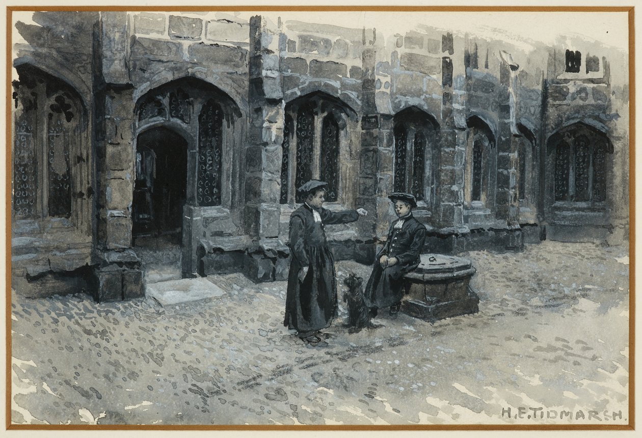 Dziedziniec uniwersytecki Chethama autorstwa Henry Edward Tidmarsh
