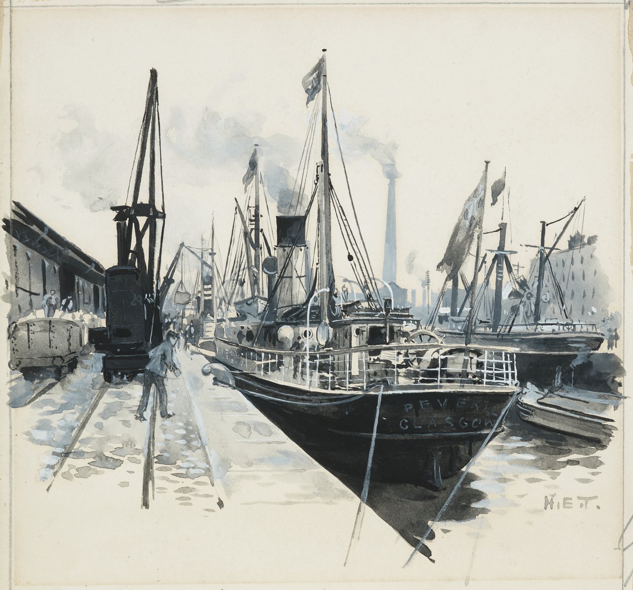 Ładowanie w doku Pomona autorstwa Henry Edward Tidmarsh