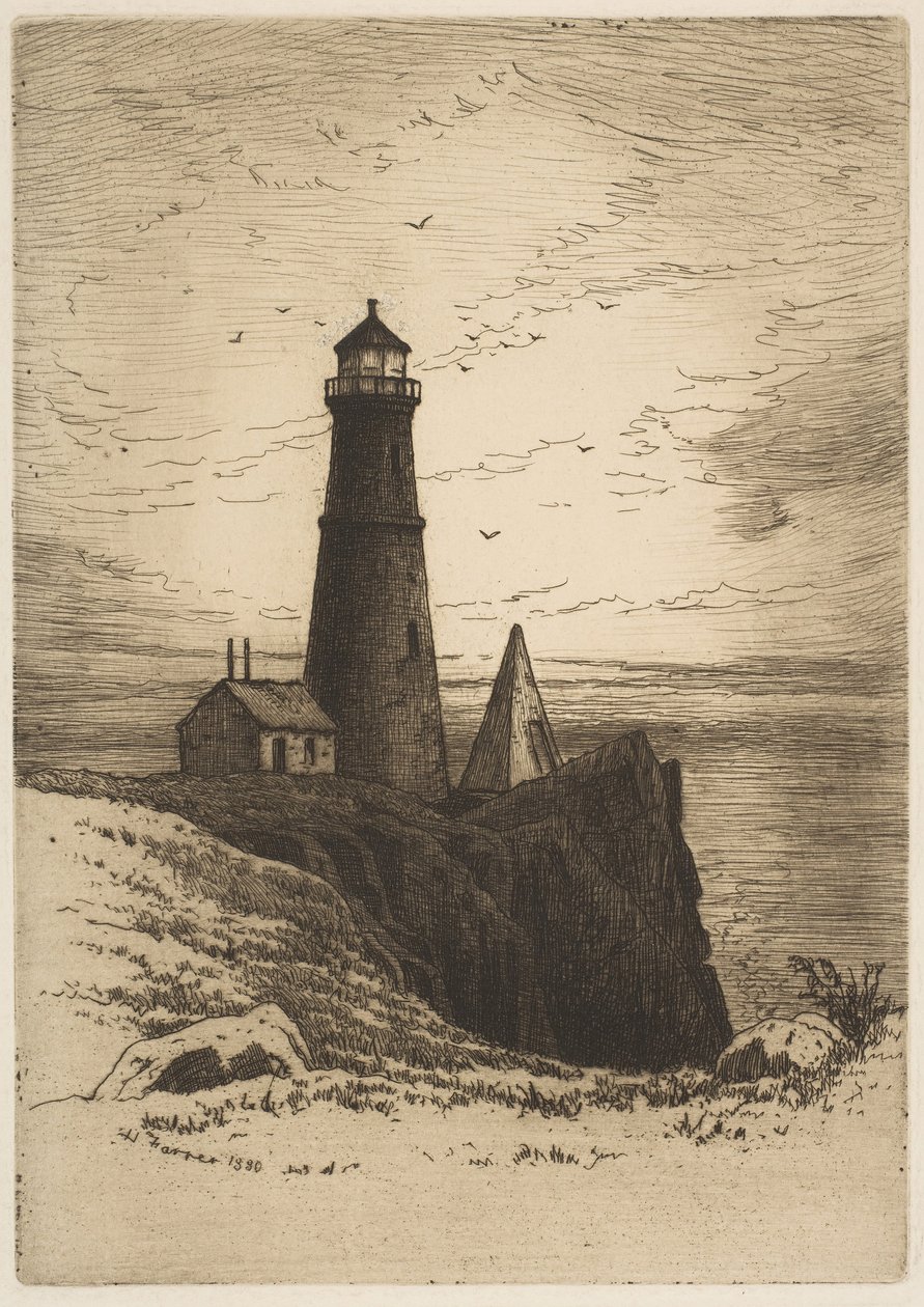 Latarnia morska, 1880. autorstwa Henry Farrer