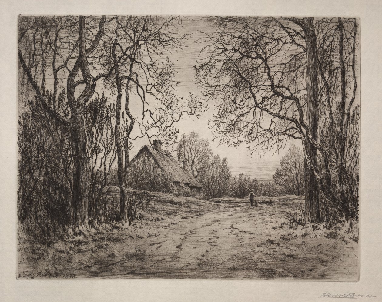 Zimowy wieczór, 1883 r. autorstwa Henry Farrer