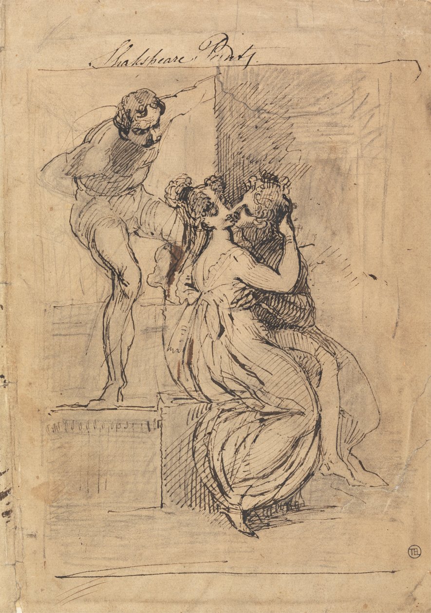 Postać pochylająca się nad schodami autorstwa Johann Heinrich Füssli