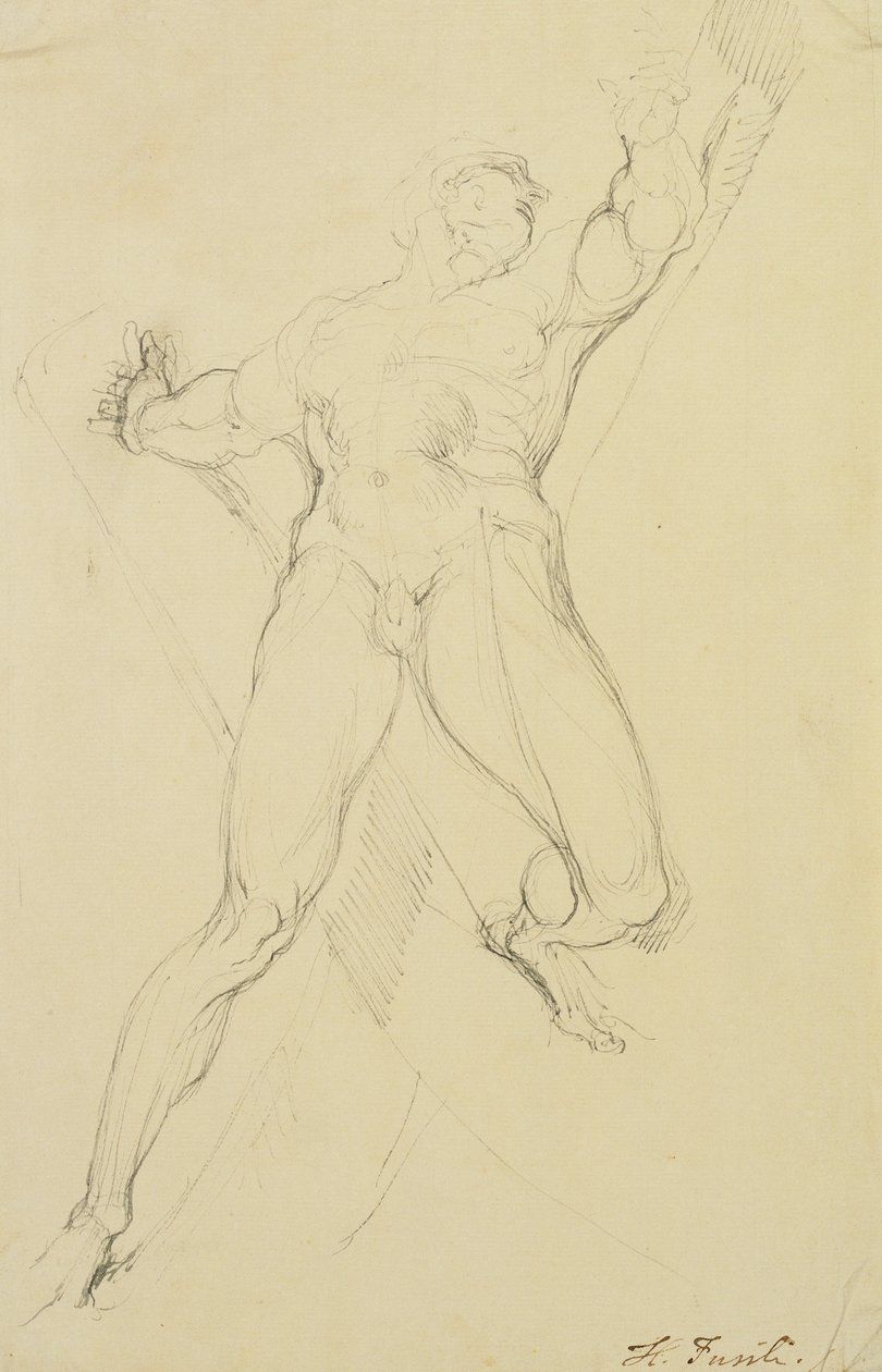 Haman, według Michała Anioła, autorstwa Johann Heinrich Füssli