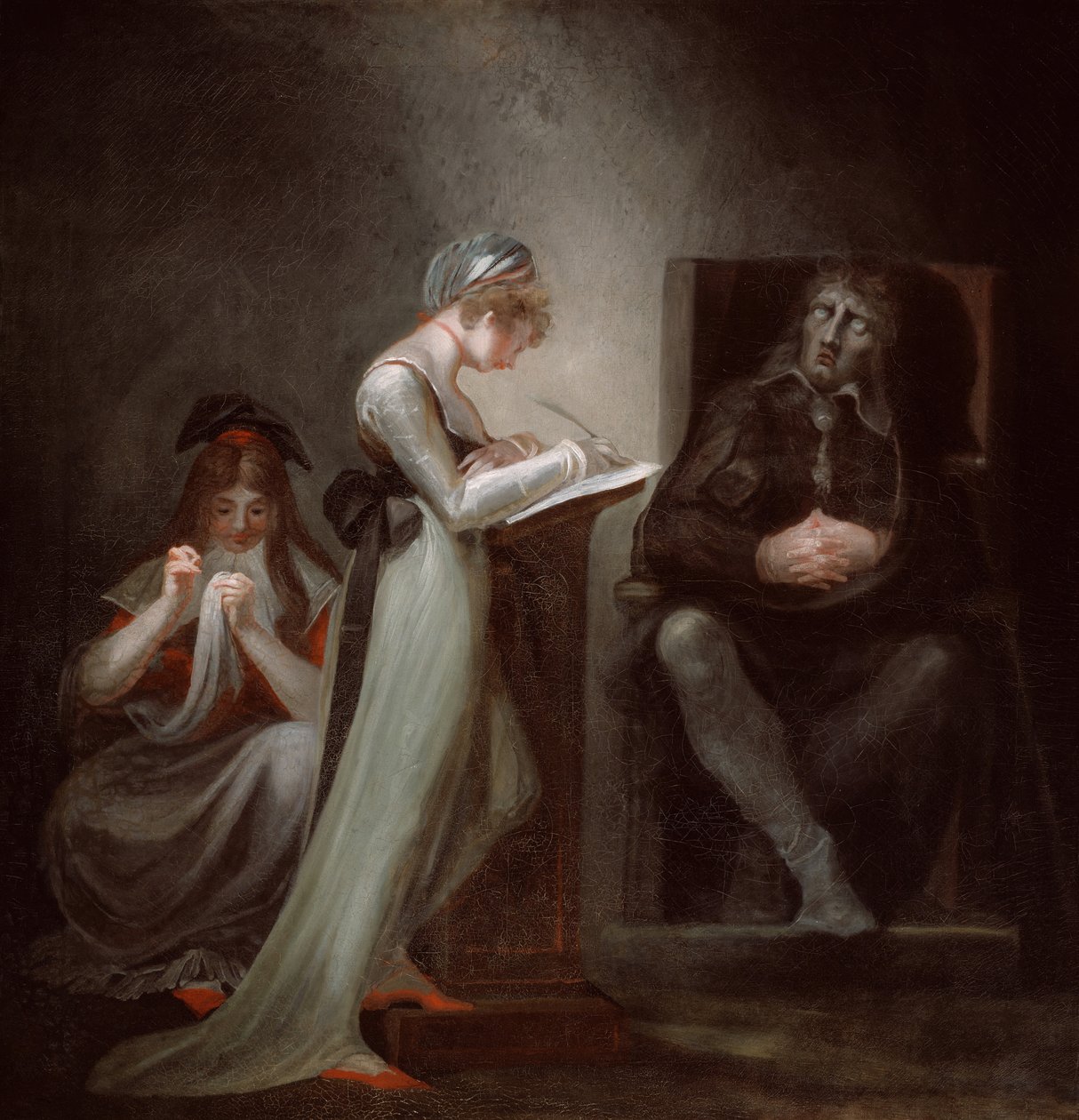 Milton dyktuje swojej córce, 1794. autorstwa Johann Heinrich Füssli