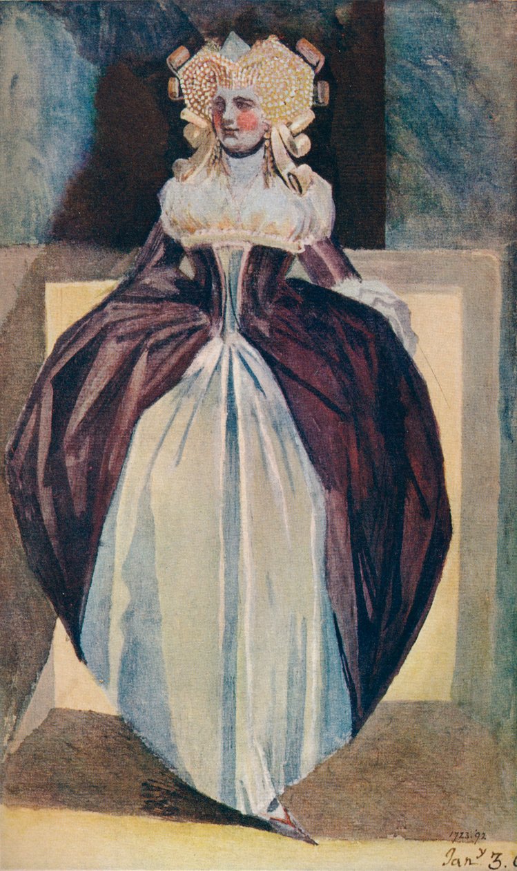 Szkic damy, XVIII w. autorstwa Johann Heinrich Füssli
