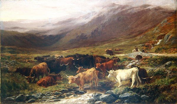 Krowy w górach autorstwa Henry Garland