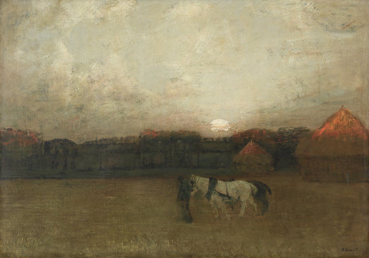 Pole ścierniska, c. 1909. autorstwa Henry Golden Dearth
