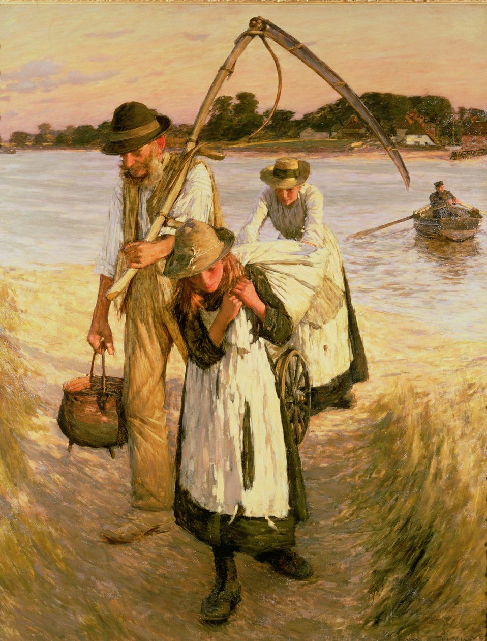 Wiejscy pracownicy migrujący (rodzina) autorstwa Henry Herbert La Thangue