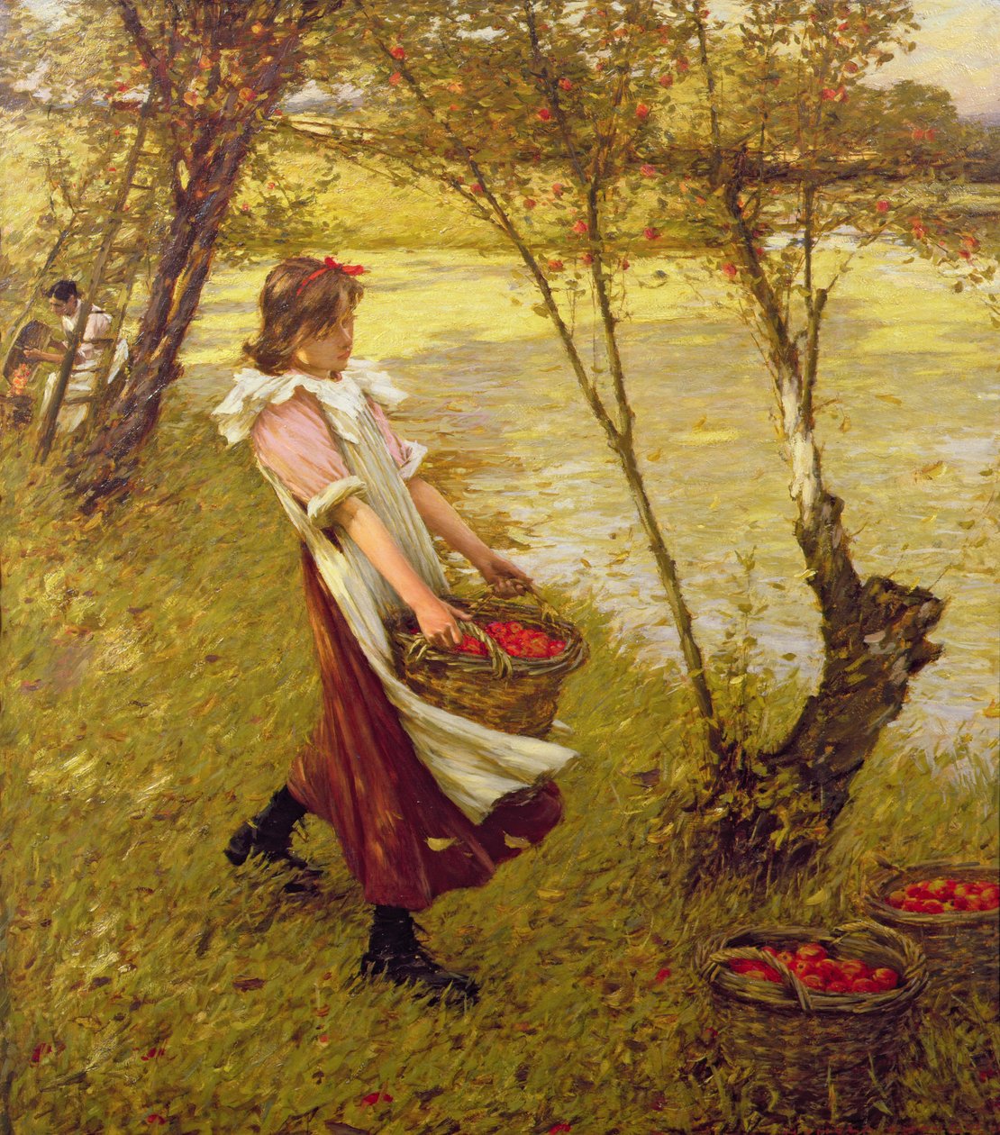 W sadzie, Haylands, Graffham autorstwa Henry Herbert La Thangue