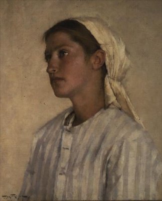 Portret dziewczyny autorstwa Henry Herbert La Thangue