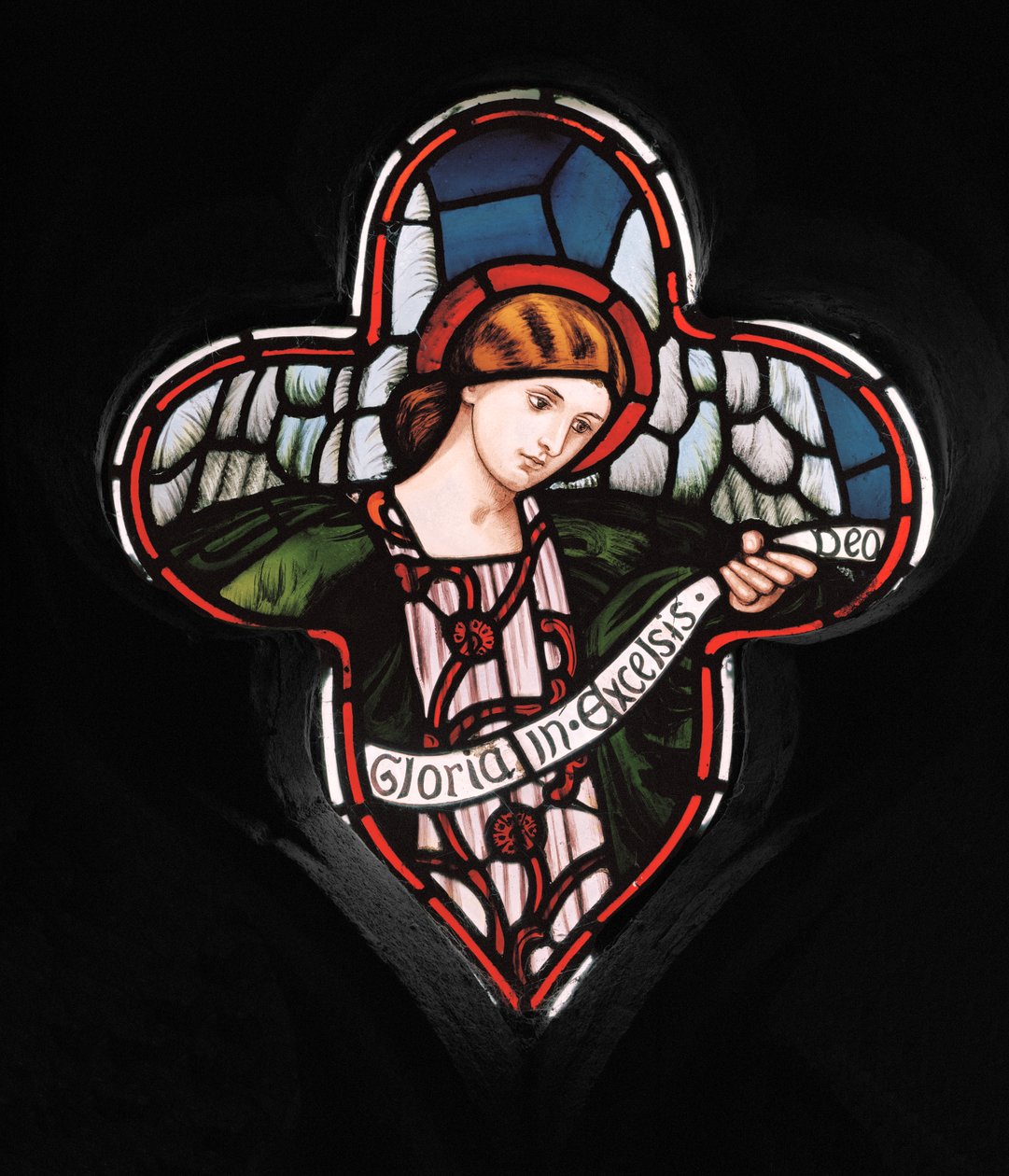 Anioł Quatrefoil, 1863 (witraż) autorstwa Henry Holiday