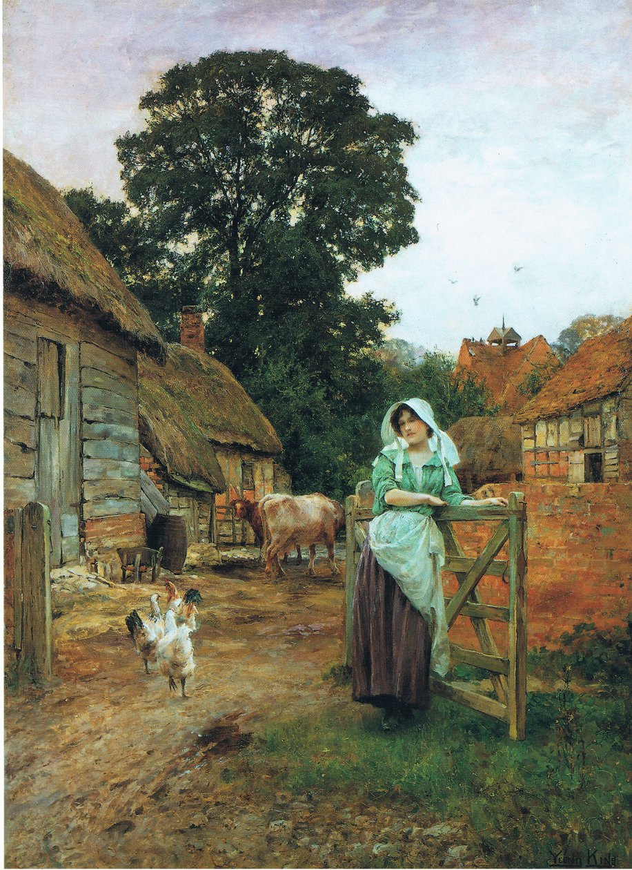 Przy bramie farmy autorstwa Henry John Yeend King