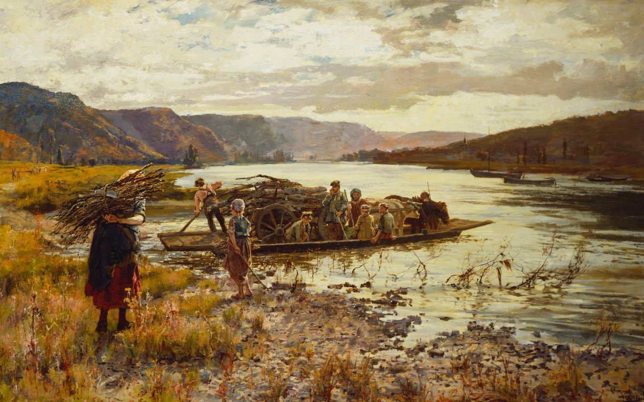 Przeprawa przez jezioro autorstwa Henry John Yeend King
