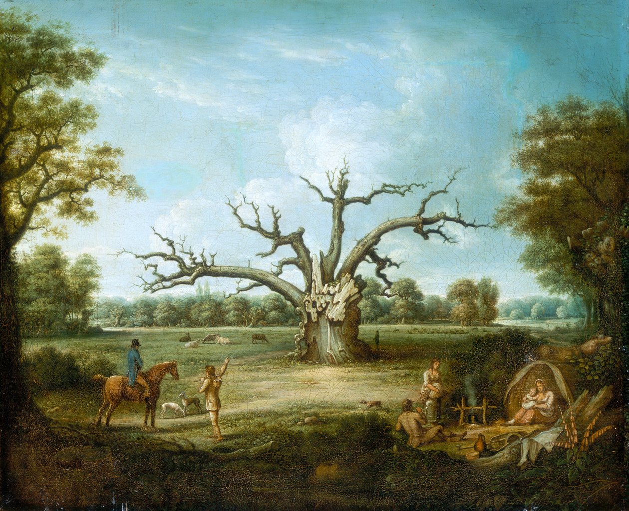 „Dąb Fairlop, Las Hainault”, 1816. autorstwa Henry Milbourne