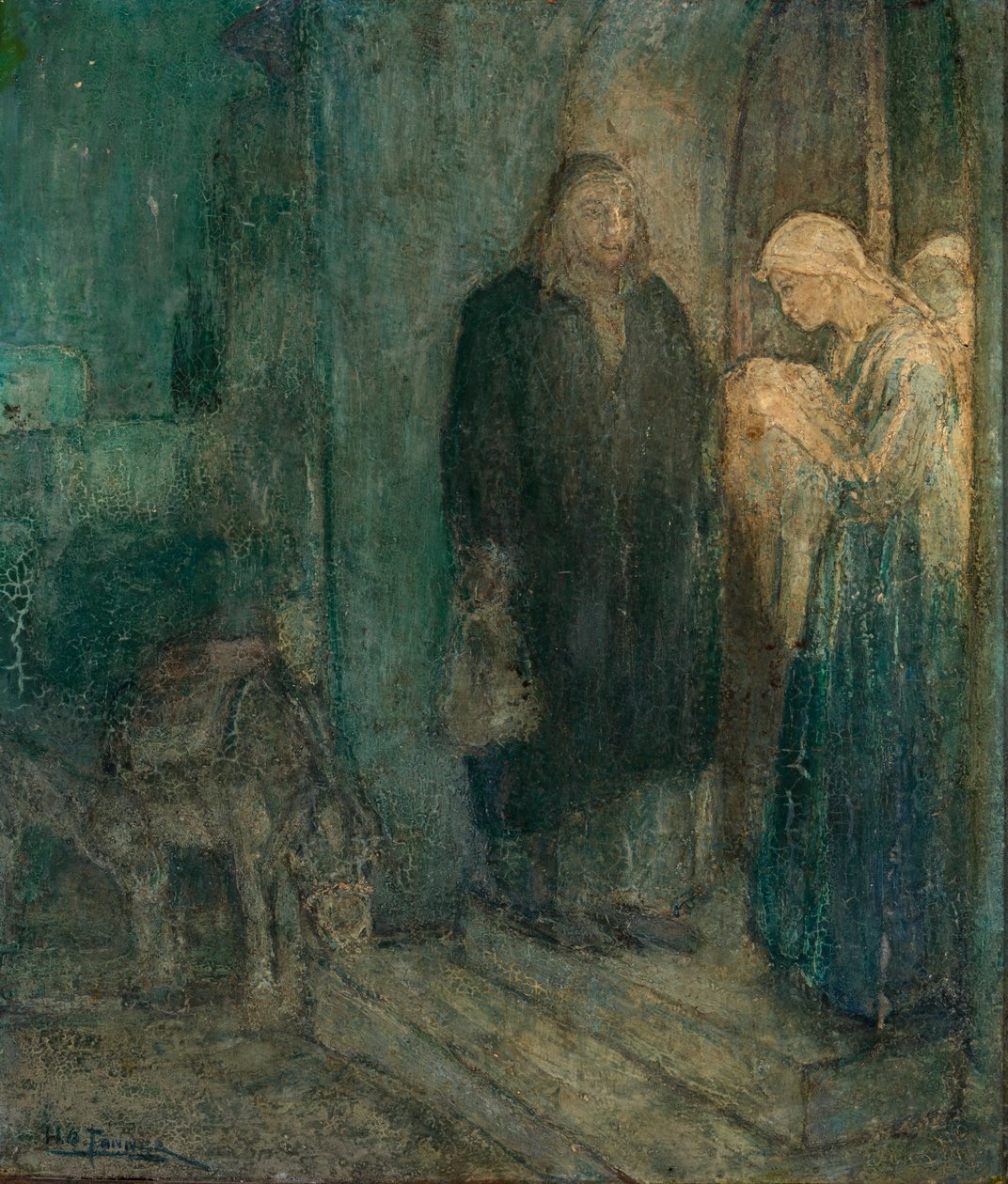 Wyjazd do Egiptu w gospodzie. autorstwa Henry Ossawa Tanner