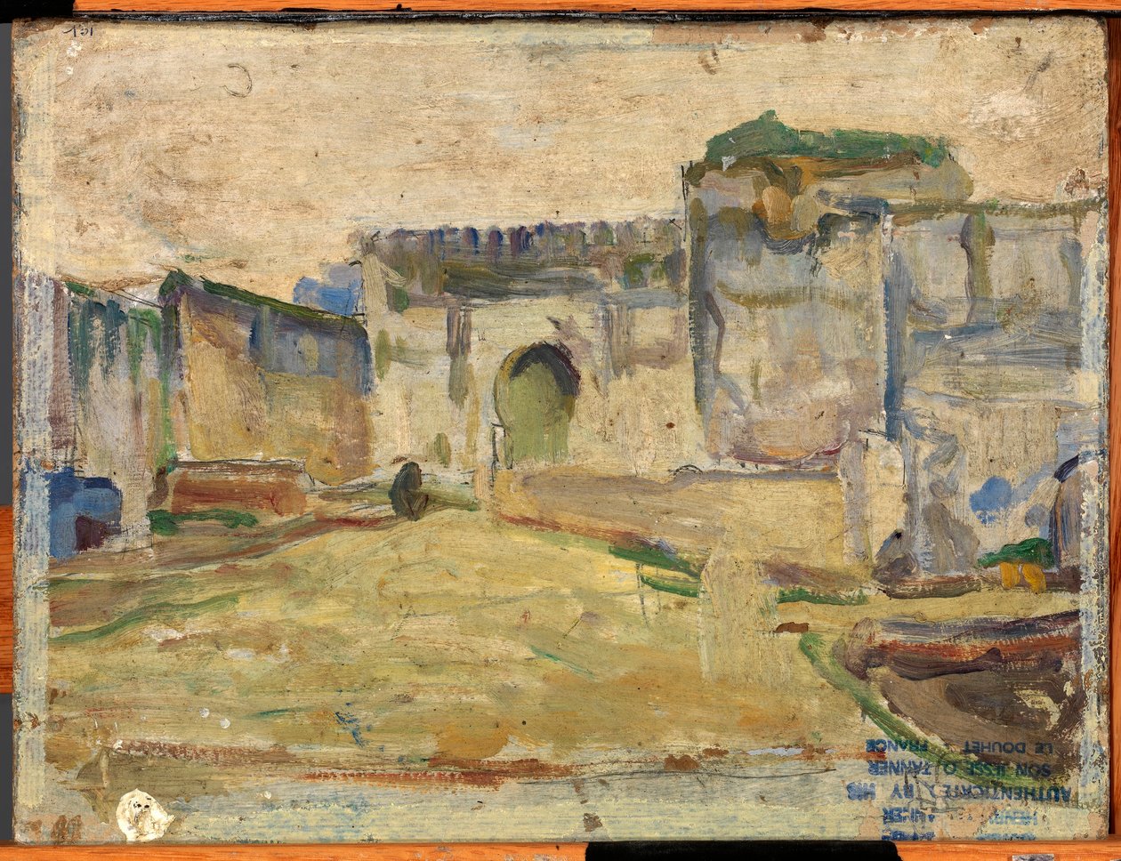 Scena uliczna, Tanger (architektura z krenelażem) autorstwa Henry Ossawa Tanner