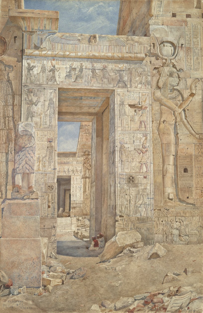 Świątynia na wyspie Philae autorstwa Henry Roderick Newman