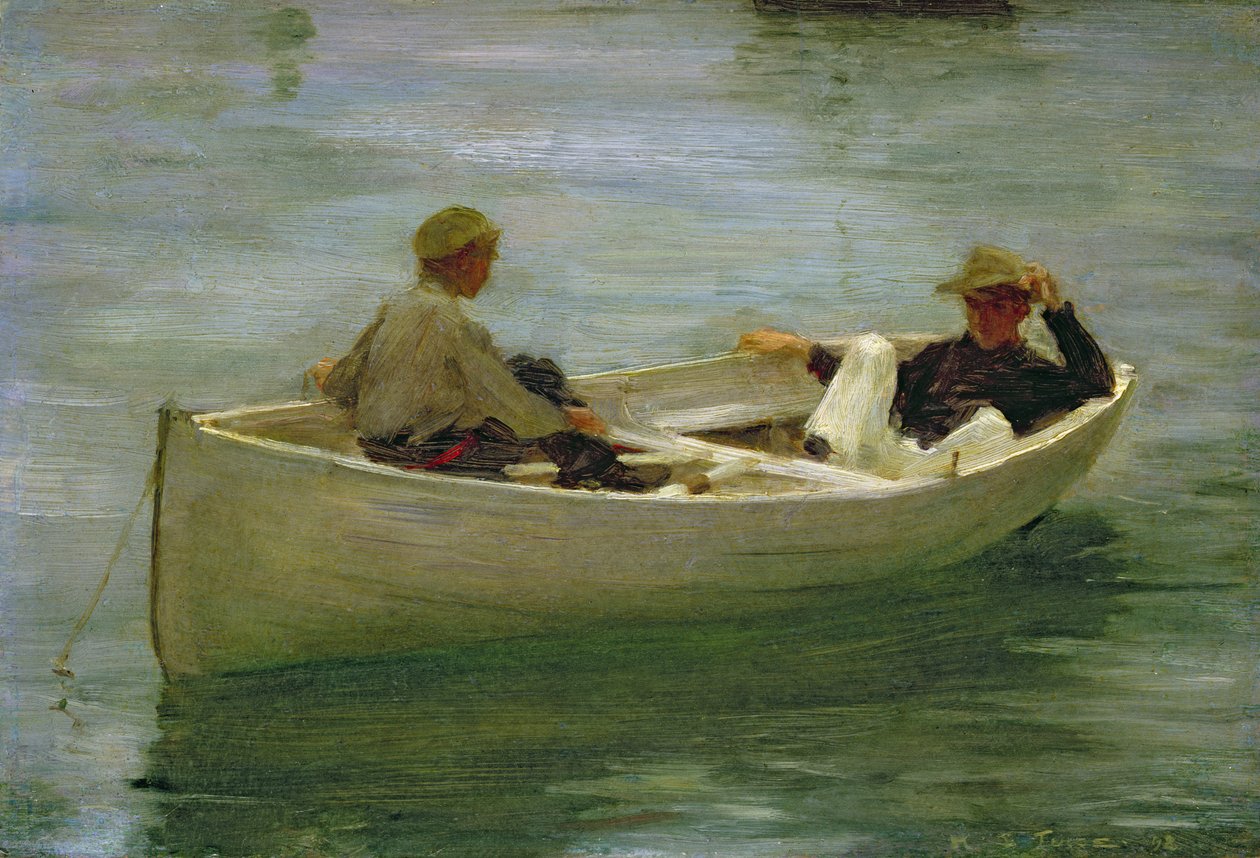 W łodzi wiosłowej autorstwa Henry Scott Tuke