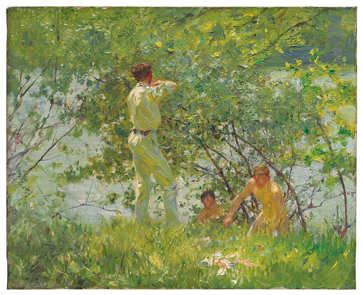 Liściasty czerwiec 1909 autorstwa Henry Scott Tuke