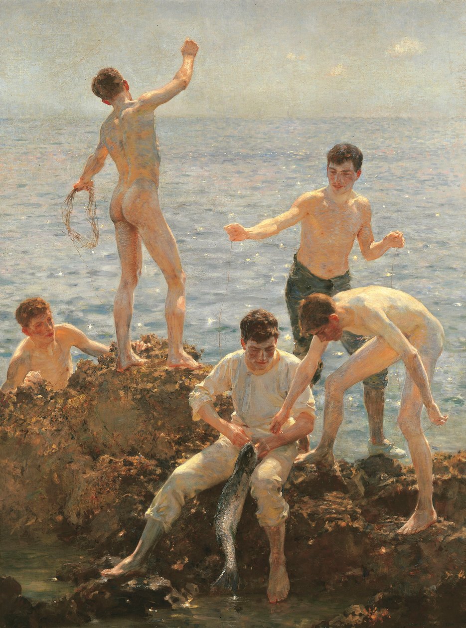 Letni poranek, 1908 autorstwa Henry Scott Tuke