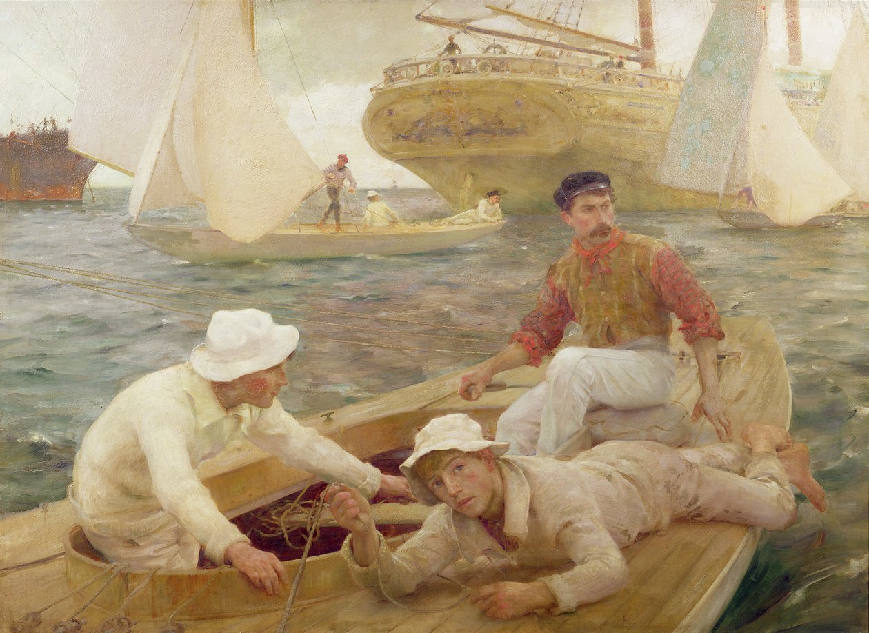 Bieg do domu, 1902 autorstwa Henry Scott Tuke