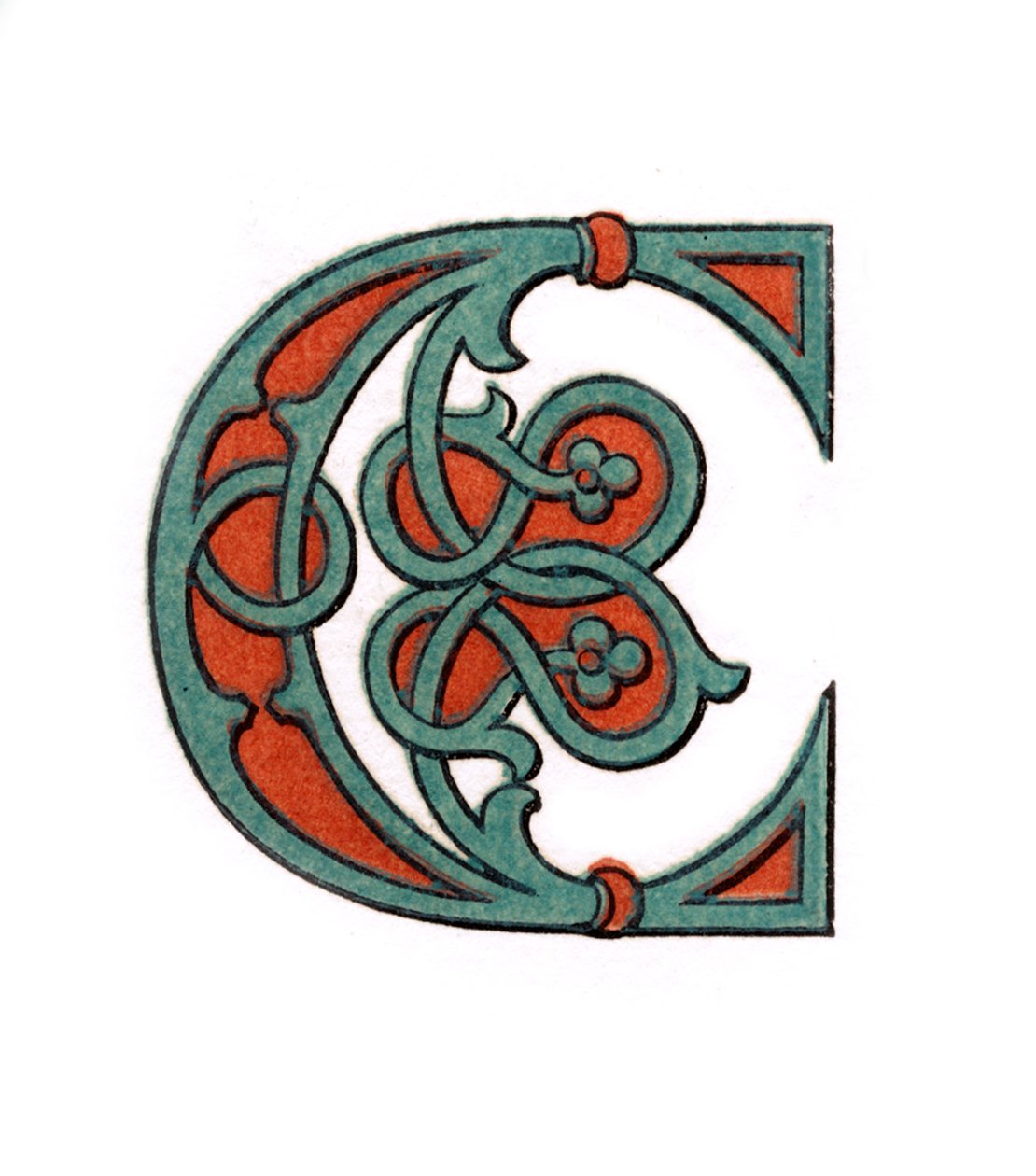 Pierwsza litera C, 1474, 1843. autorstwa Henry Shaw